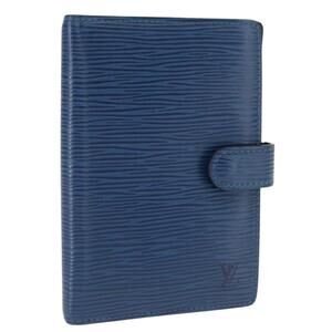 LOUIS VUITTON Epi Agenda PM Day Planner Cover Blue R20055 LV Auth 162754